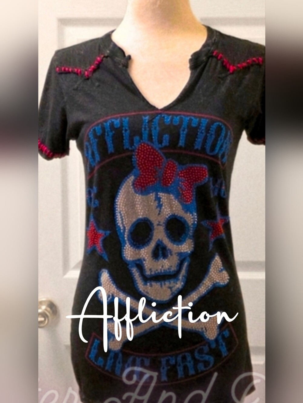 Affliction Rhinestone Skull ACMC Shirt